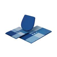 Bademattenset Roman 3er Set - Blau, Basics, Textil - Grund