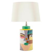 Tischleuchte Piccassy Color Multicolor B: 40 cm - Multicolor, Basics, Keramik/Textil (40/65/40cm)