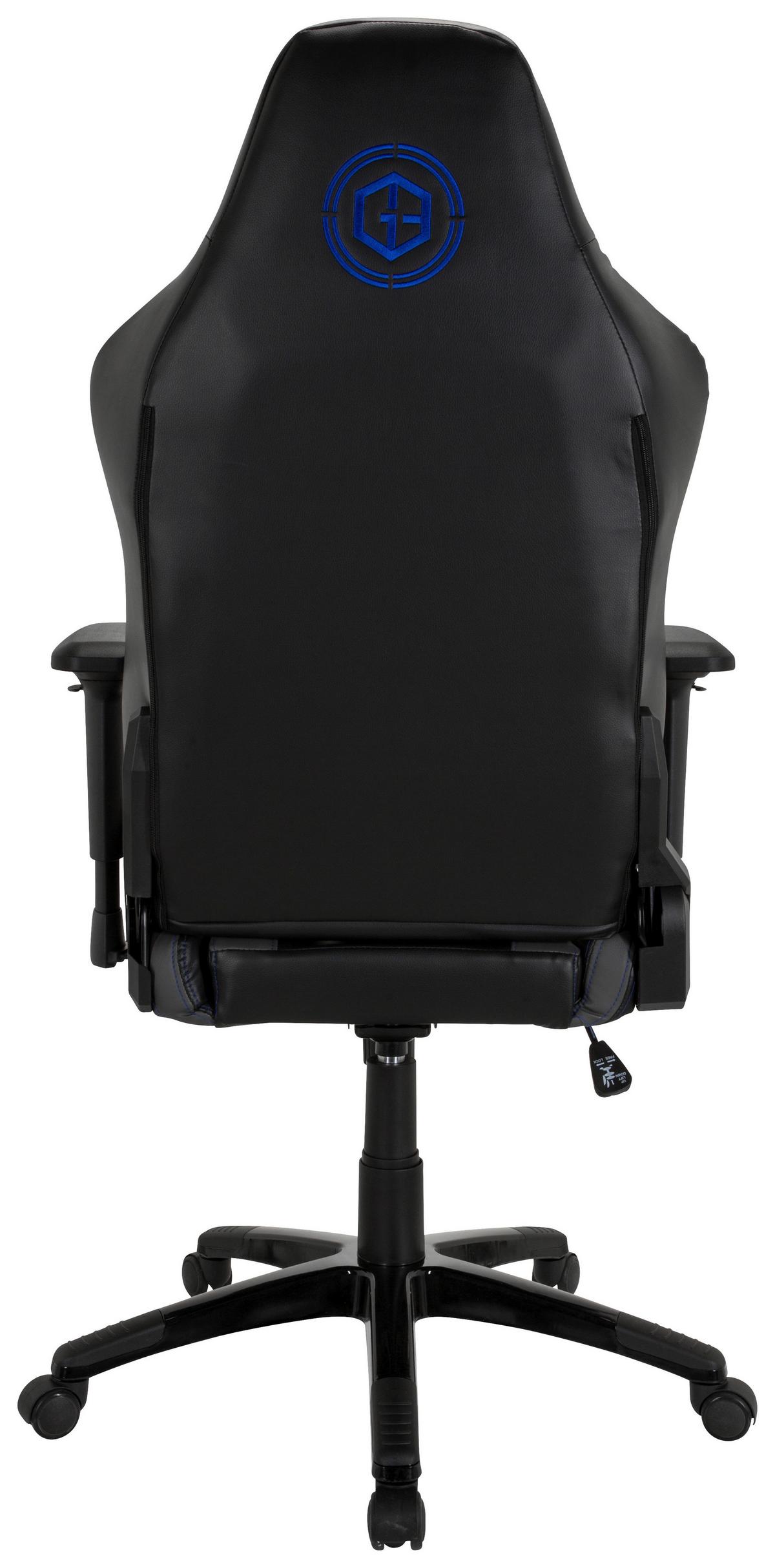 Gamingstuhl Gamebreaker Polarys I Blau/grau/schwarz - Blau/Schwarz, MODERN, Kunststoff/Textil (74/133/62cm) - MID.YOU