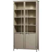 Vitrine Exhibit Sandfarben B: 96 Cm - Sandfarben, Design, Glas/Metall (96/200/40cm) - Livetastic