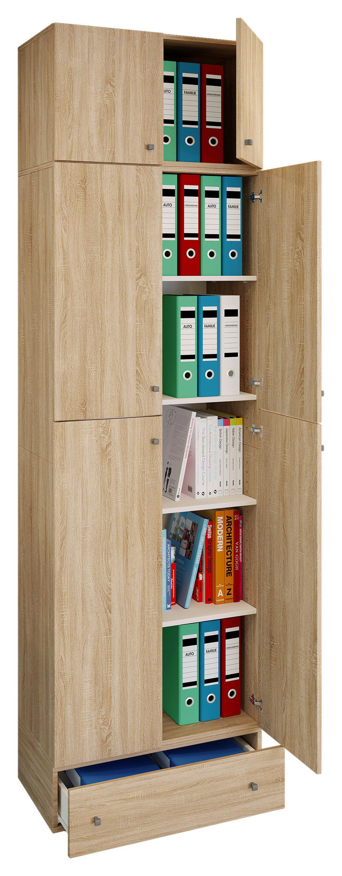 Aktenschrank Lona Eiche Dekor B: 70 Cm - Sonoma Eiche, MODERN, Holzwerkstoff (70/240/39cm) - MID.YOU