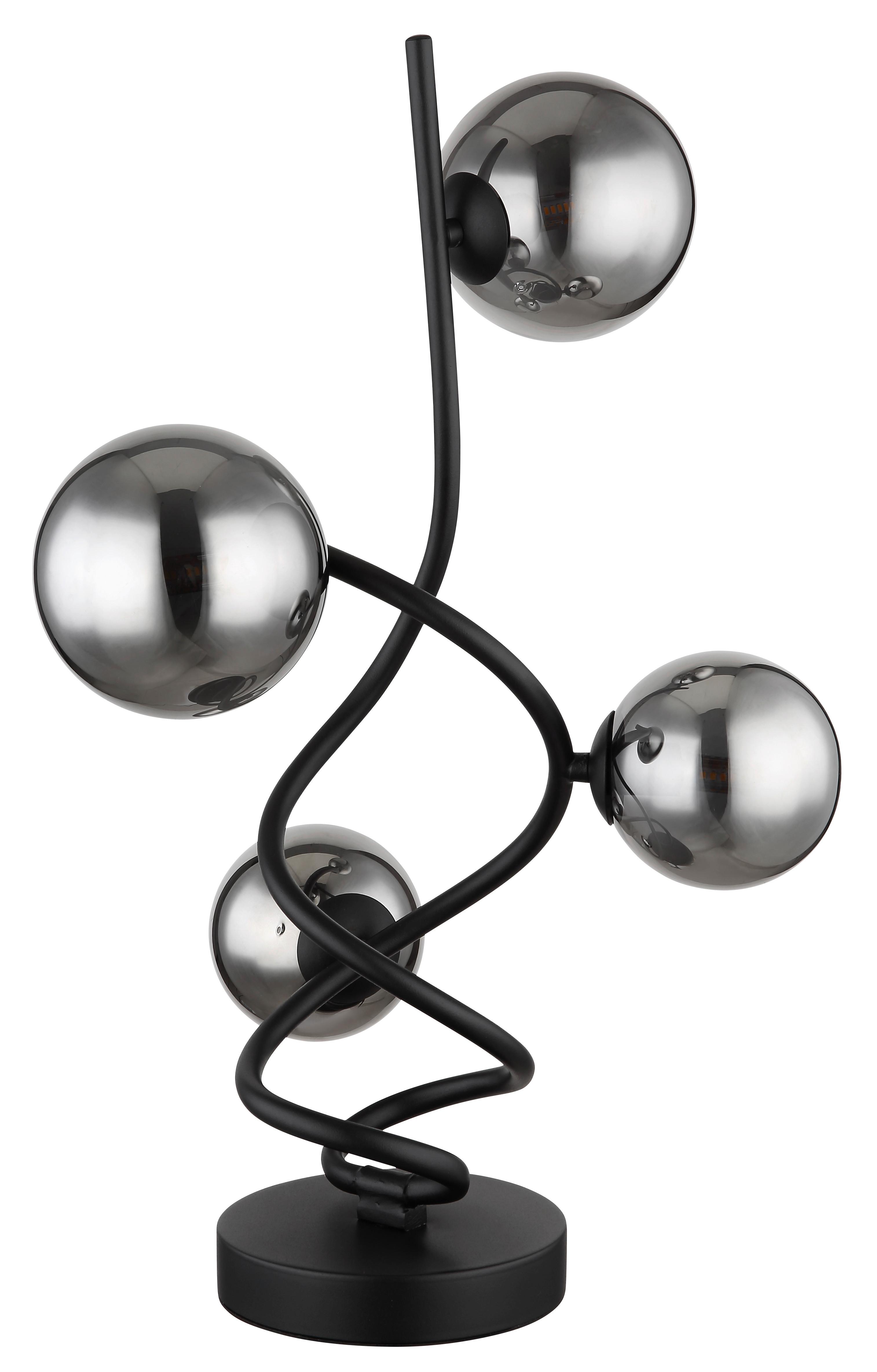 LED-Tischleuchte 56133-4t1 - Schwarz, Design, Glas/Kunststoff (15/52cm) - Globo