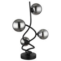 LED-Tischleuchte 56133-4t1 - Schwarz, Design, Glas/Kunststoff (15/52cm) - Globo