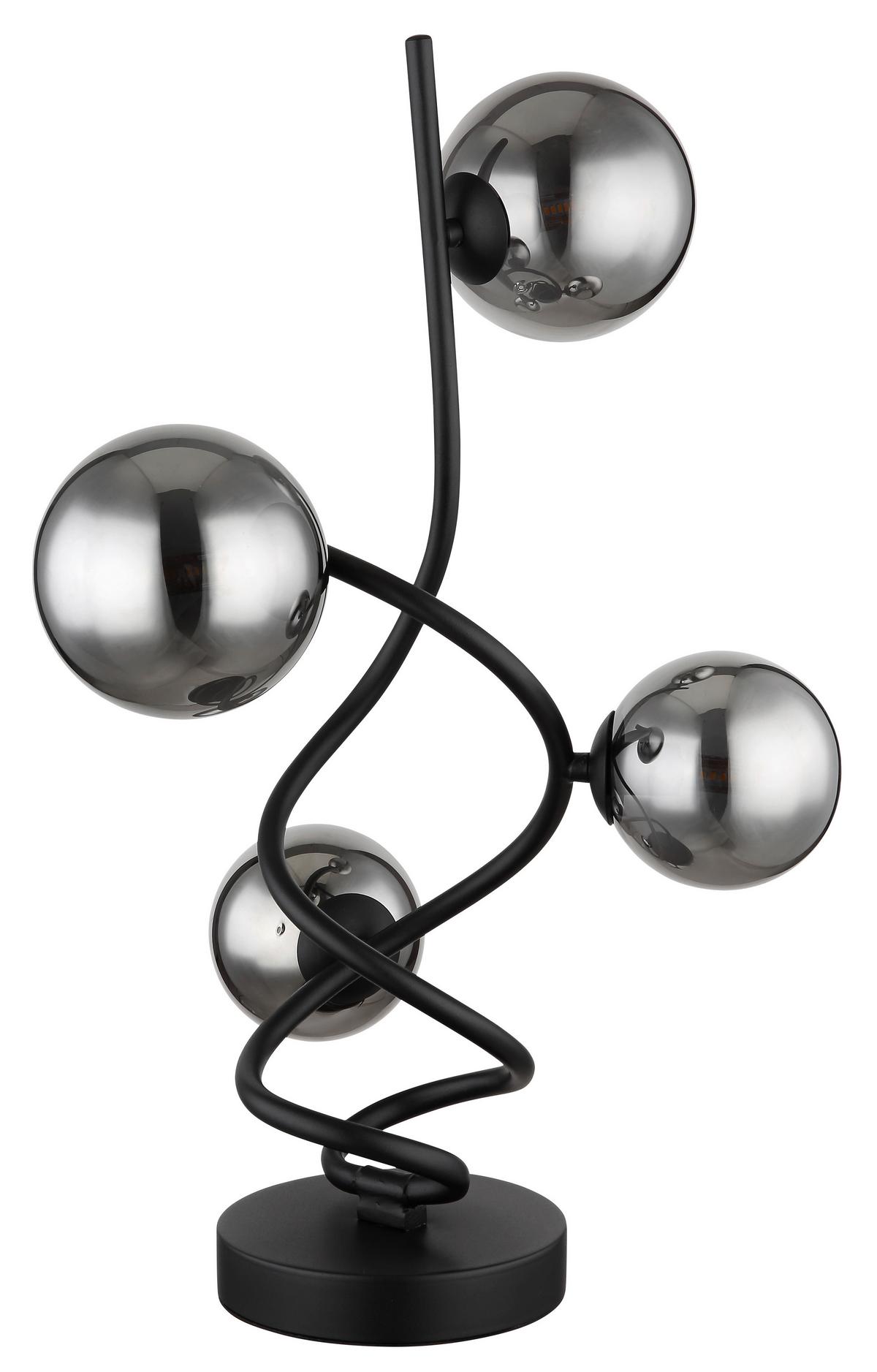 LED-Tischleuchte 56133-4t1 - Schwarz, Design, Glas/Kunststoff (15/52cm) - Globo