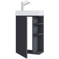 Waschtischkombi Lumia - Anthrazit/Weiß, MODERN, Keramik/Holzwerkstoff (40cm) - MID.YOU