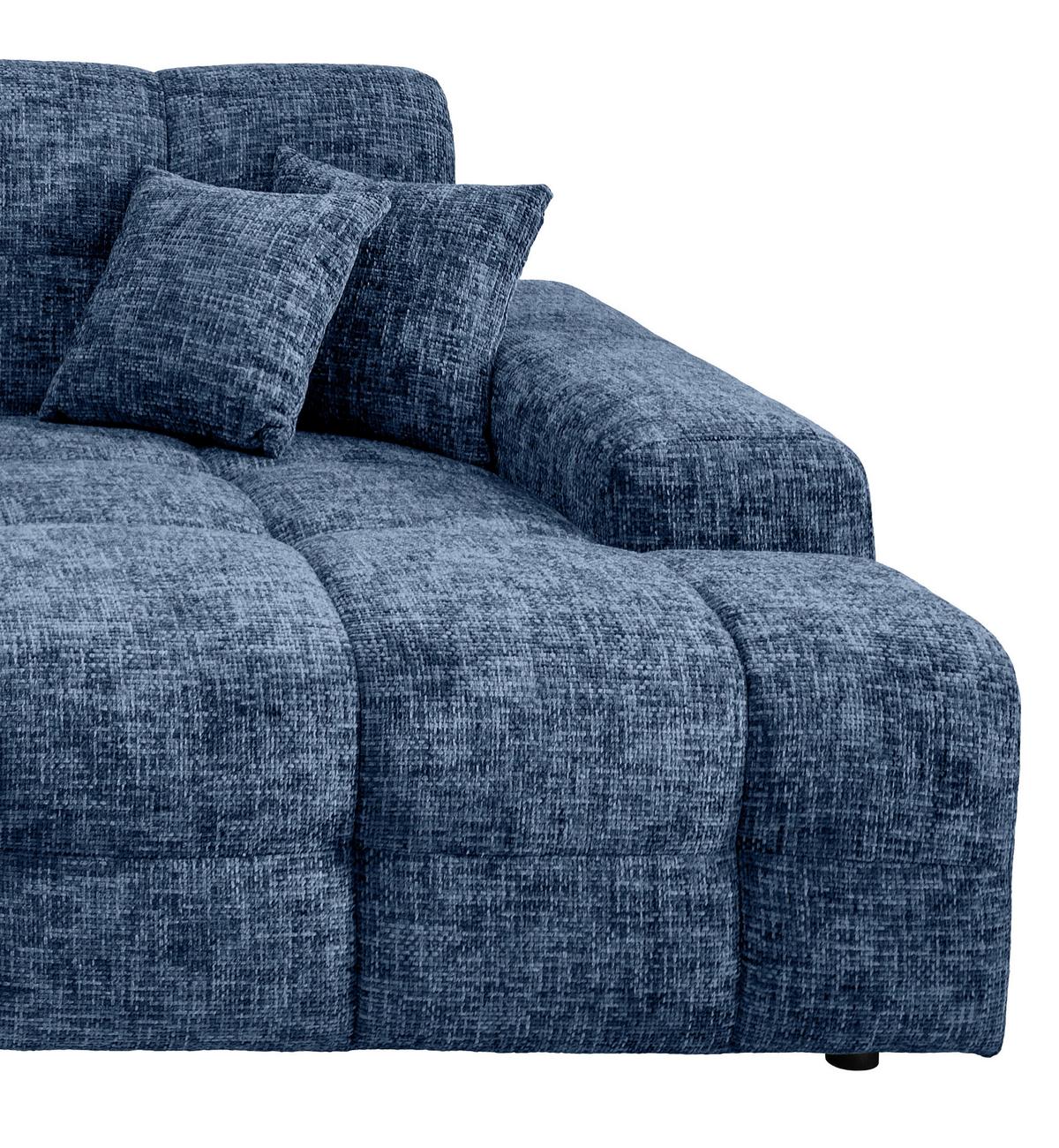 Bigsofa Bosco, Blau B: 304 cm - Blau/Schwarz, MODERN, Textil (304/87/155cm) - Livetastic