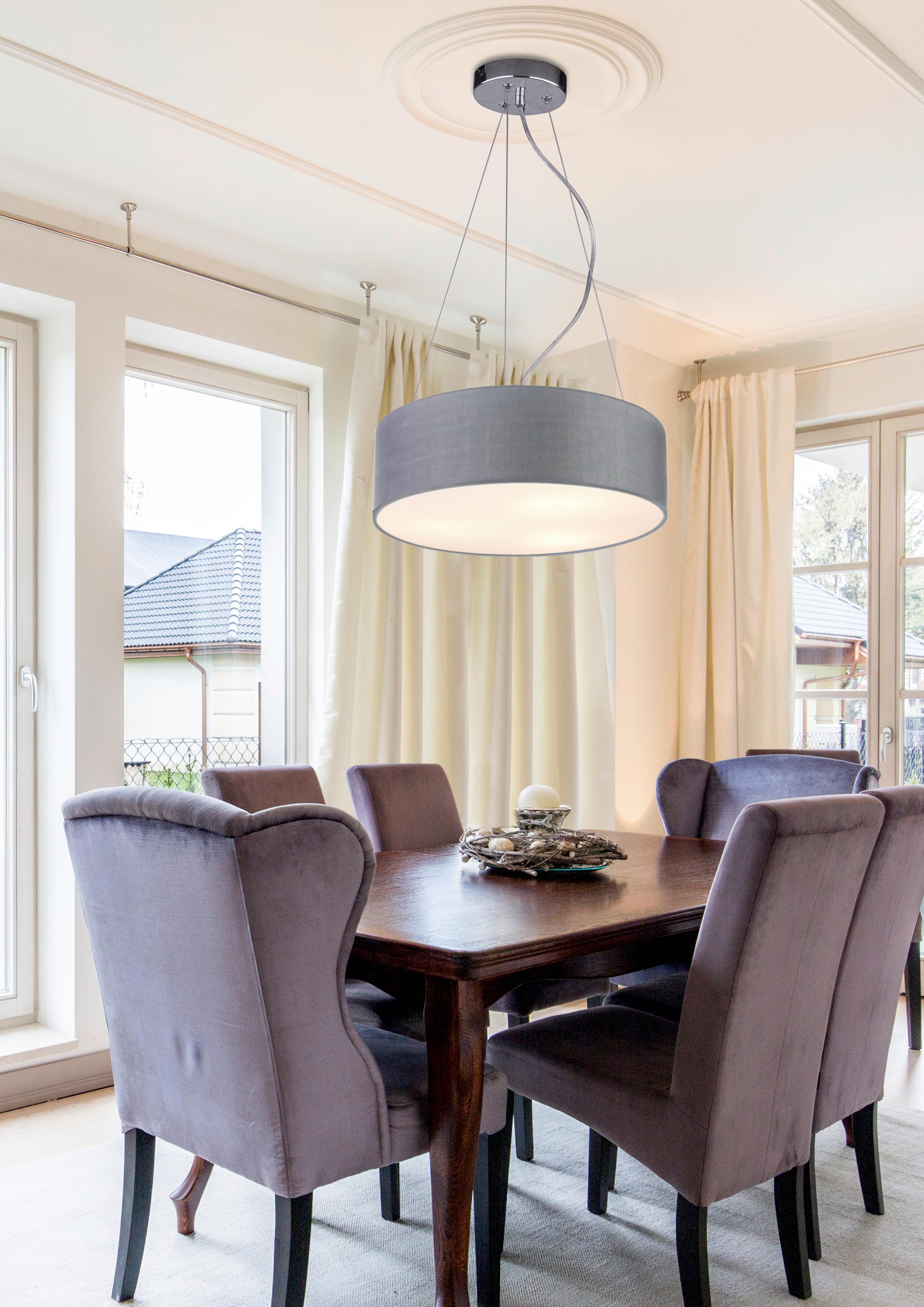 Hängeleuchte 31-67722 - Grau, Basics, Metall (40/40/100cm)