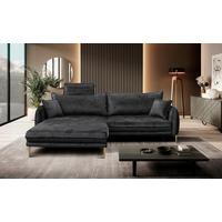 Ecksofa Whisper Anthrazit S: 196x264cm - Anthrazit/Goldfarben, Design, Textil (196/264cm) - MID.YOU