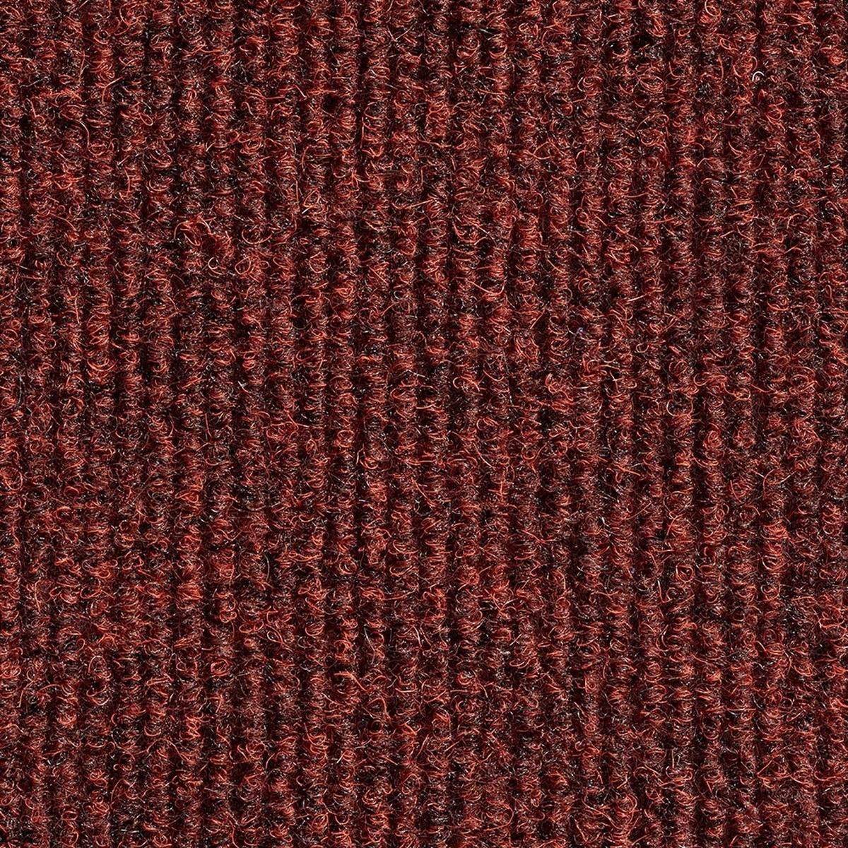 Teppichfliese Rot Solid Rib 50x50 cm Florhöhe 2,5 mm - Basics, Textil (50/50cm)