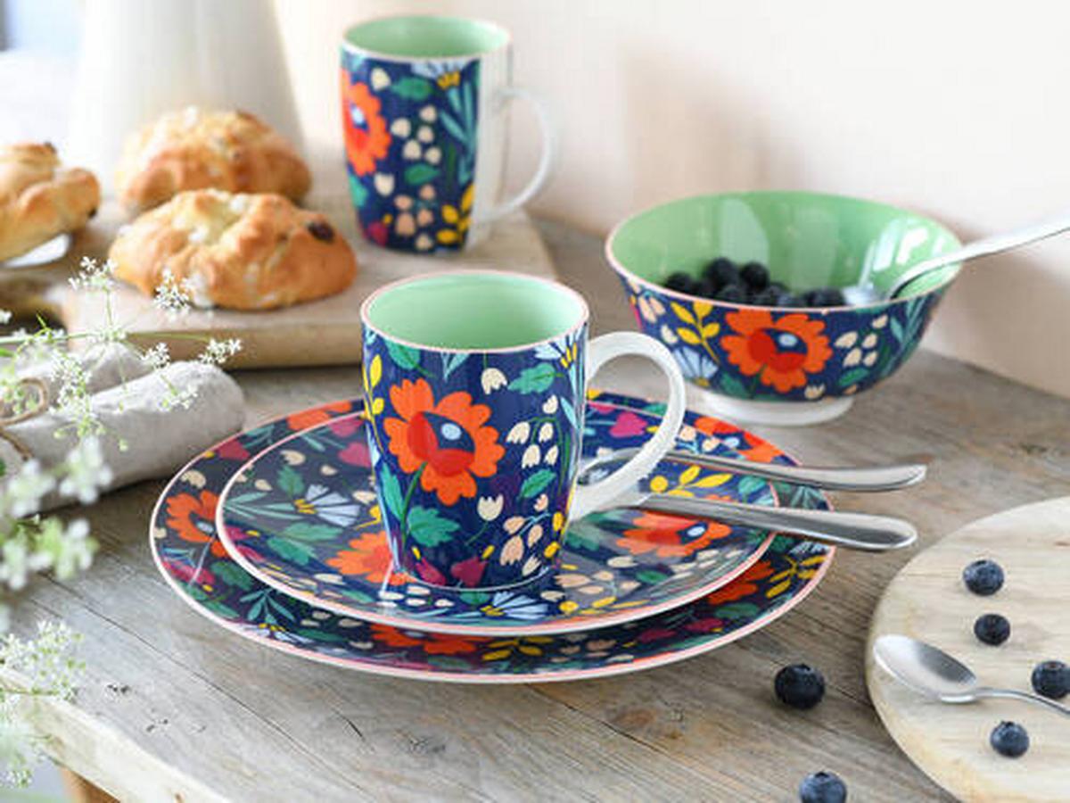 Kombiservice 17406 Folklore Blau - Multicolor, Trend, Keramik (35/32/36null) - Creatable