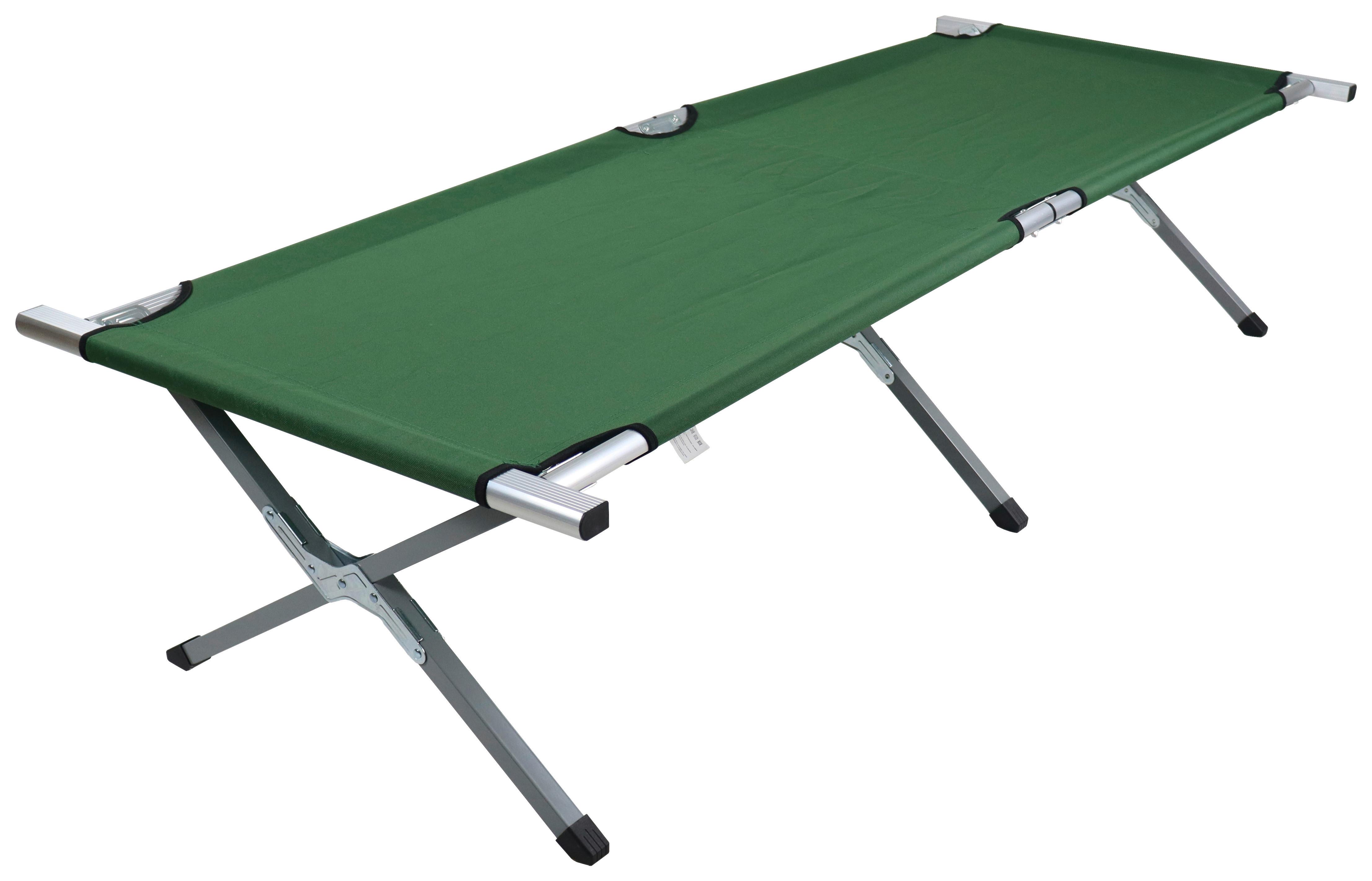 Campingbett Tosali L Grün B: 70 cm - Grün, MODERN, Textil/Metall (70/210cm) - Ambia Garden