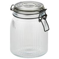 Dóza na potraviny Juna, 0,9l - priehľadné, Modern, kov/plast (11/15,2cm) - Premium Living