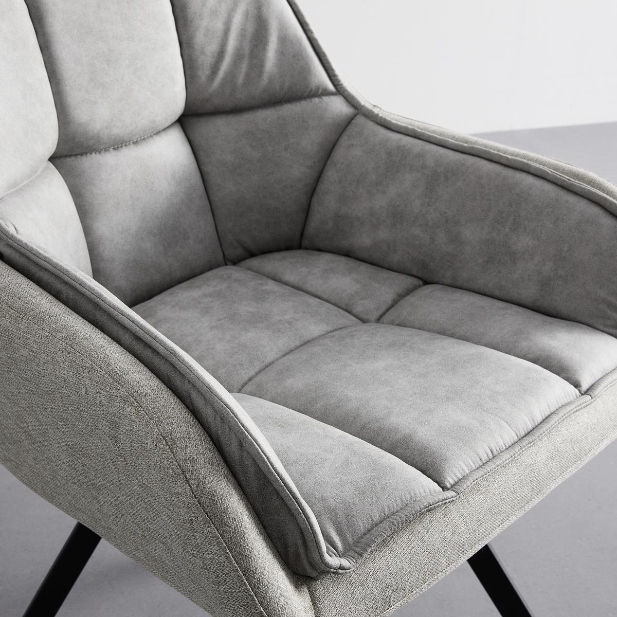 Stolička s podrúčkami BILLY béžová-otočná - čierna/béžová, Modern, kov/drevo (62/85/62cm) - P & B