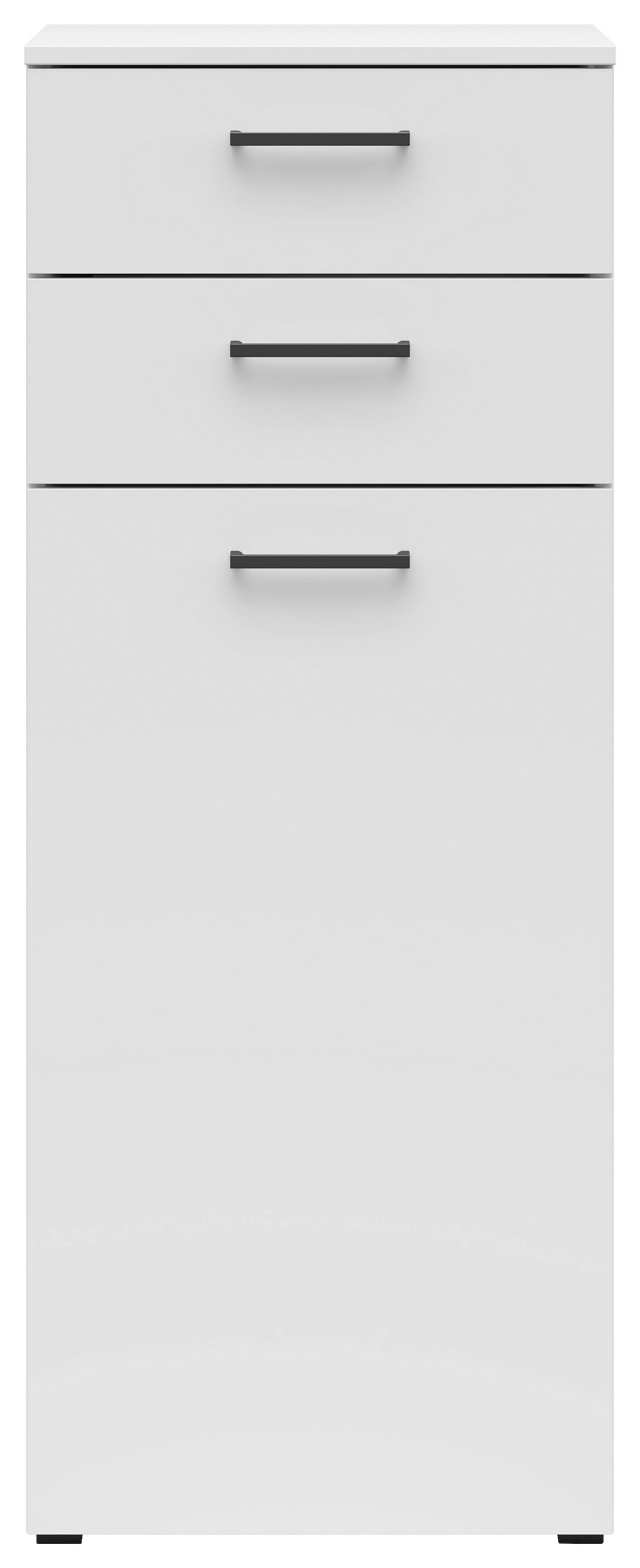 Komód Cabinet - fehér, Modern, faalapú anyag (45/115/40cm)