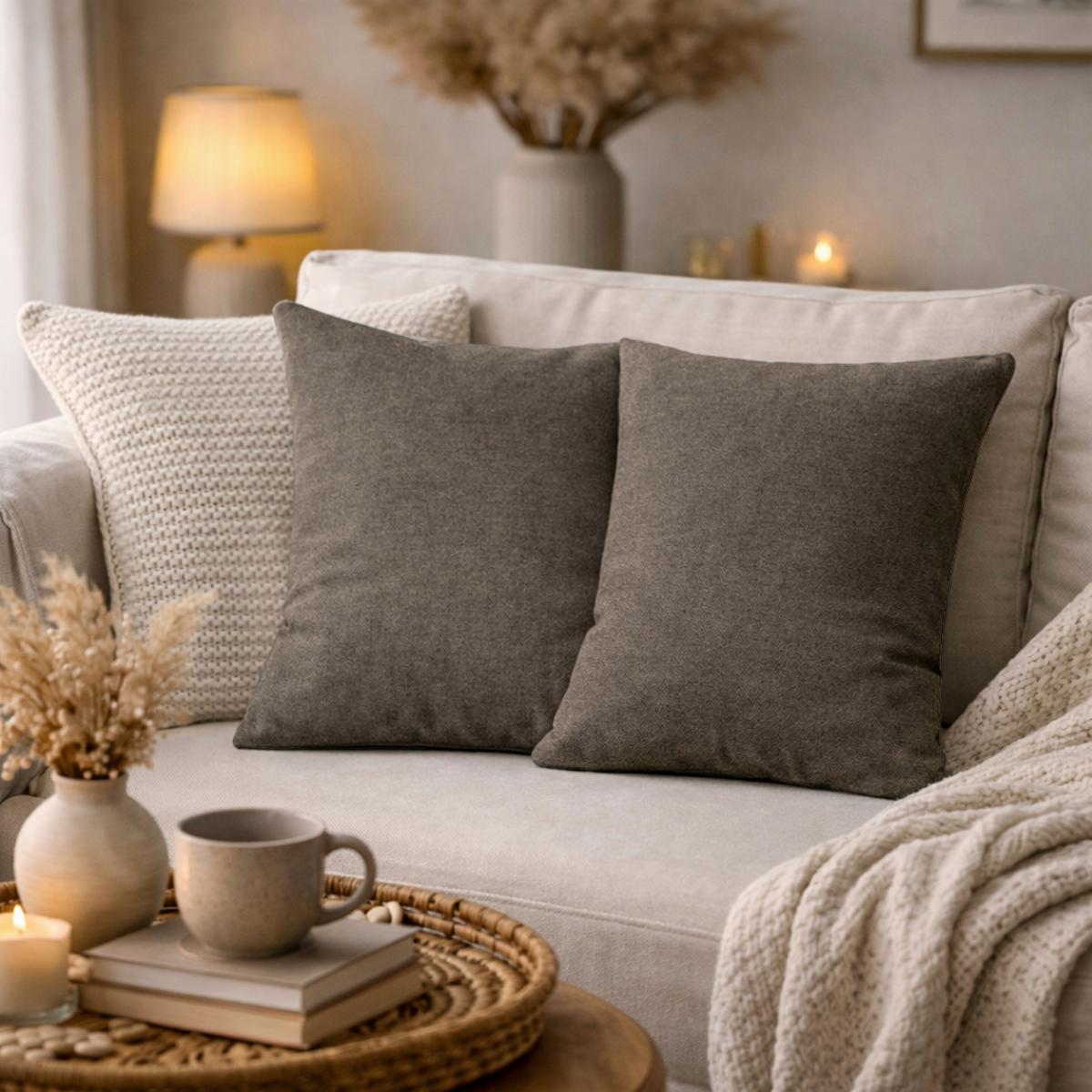 Kissenhüllen-set Elmer - Grau, Basics, Textil (40/40cm)
