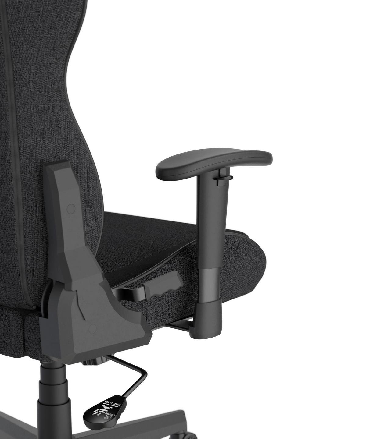 Gamingstuhl Prince Schwarz B: 70cm - Schwarz/Weiß, KONVENTIONELL, Kunststoff/Textil (70/132/70cm) - Dxracer