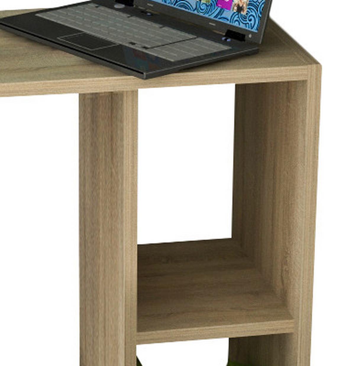 Couchtisch Holz Mit Fächer Nachto-Stand, Eiche Dekor - Eichefarben, Basics, Holzwerkstoff (40/30/63cm) - MID.YOU