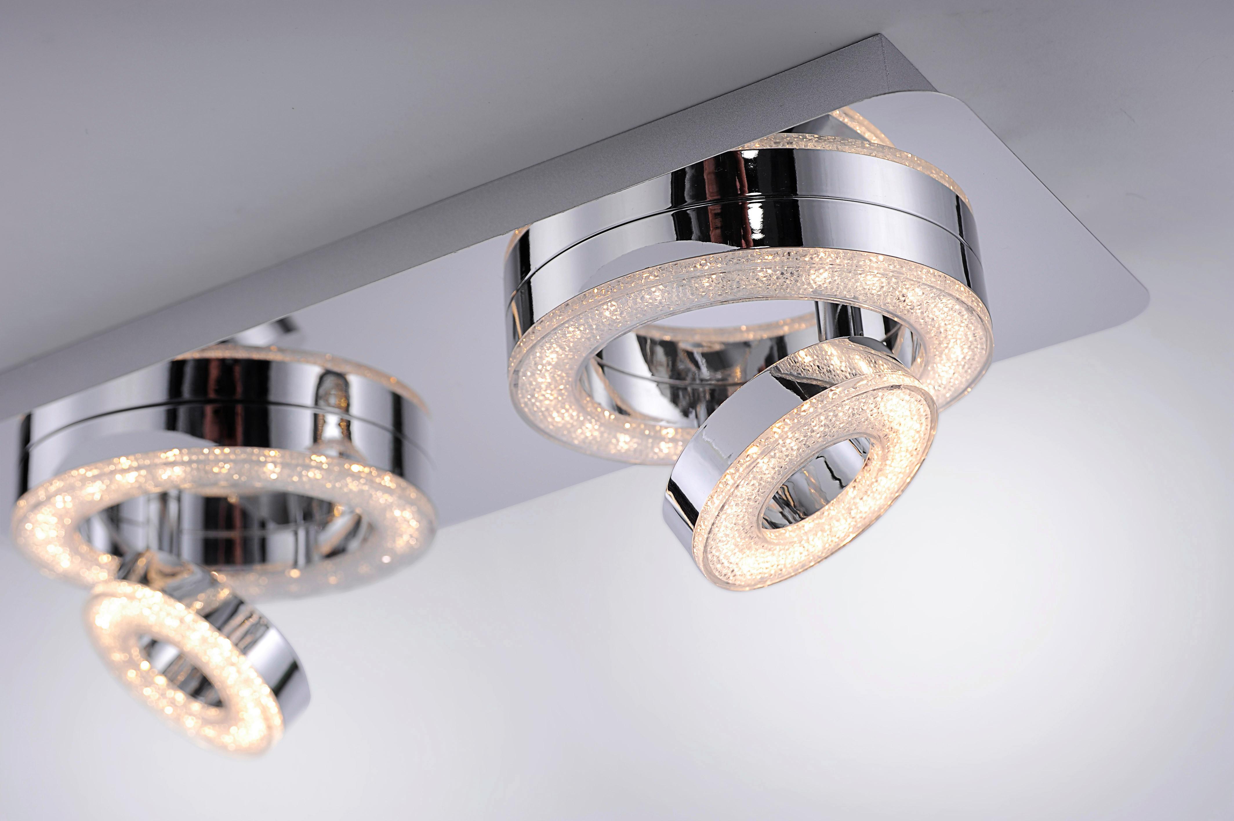 LED-Deckenleuchte L14821-17 Tim *sbn* - Chromfarben, Design, Metall (40/17/13cm) - Novel