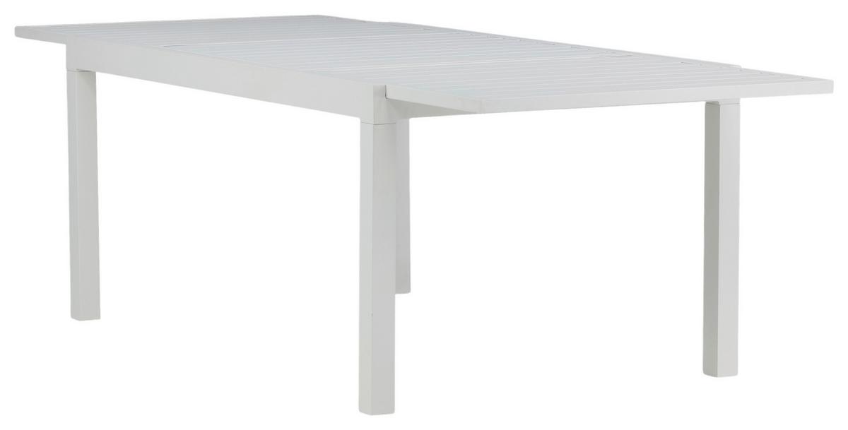 Gartentisch Marbella - Weiß, KONVENTIONELL, Metall (160/100/75cm) - Gardenson