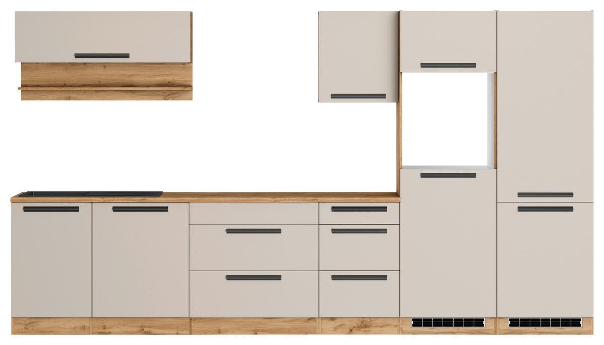 Küchenleerblock Aveiro Kaschmir/Eiche Wotan B: 360cm - Kaschmir/Eiche Wotan, Trend, Holzwerkstoff (360cm) - Held