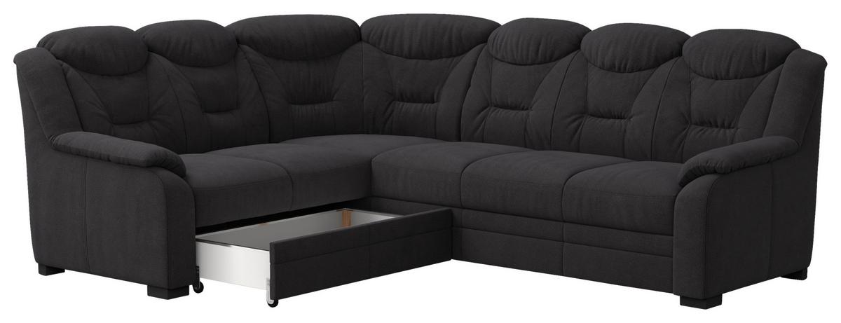 Ecksofa Marcus Schwarz S: 211x263 cm - Schwarz, Basics, Textil (211/263cm) - MID.YOU