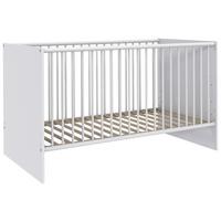 Rácsos Kiságy Gotland - fehér, faalapú anyag (75,5/82/143cm)