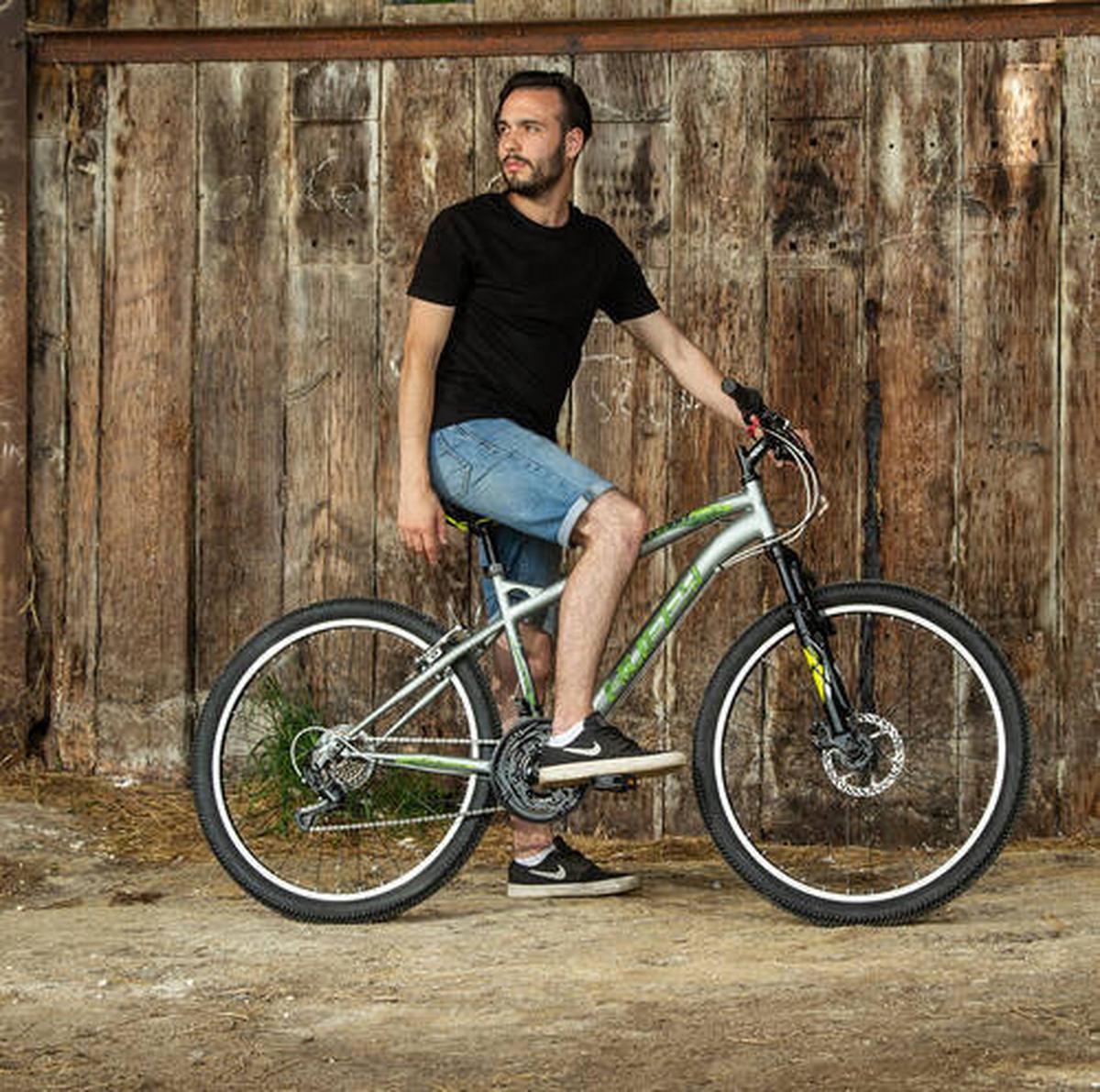 Kinderfahrrad Huffy Extent 26 Zoll Mountain - Edelstahlfarben, Basics, Metall (61,8/177/104,1cm)