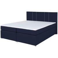 Boxspringbett Malta 200 200x200 Cobalt - Dunkelblau, MODERN, Holzwerkstoff/Textil (200/200cm)