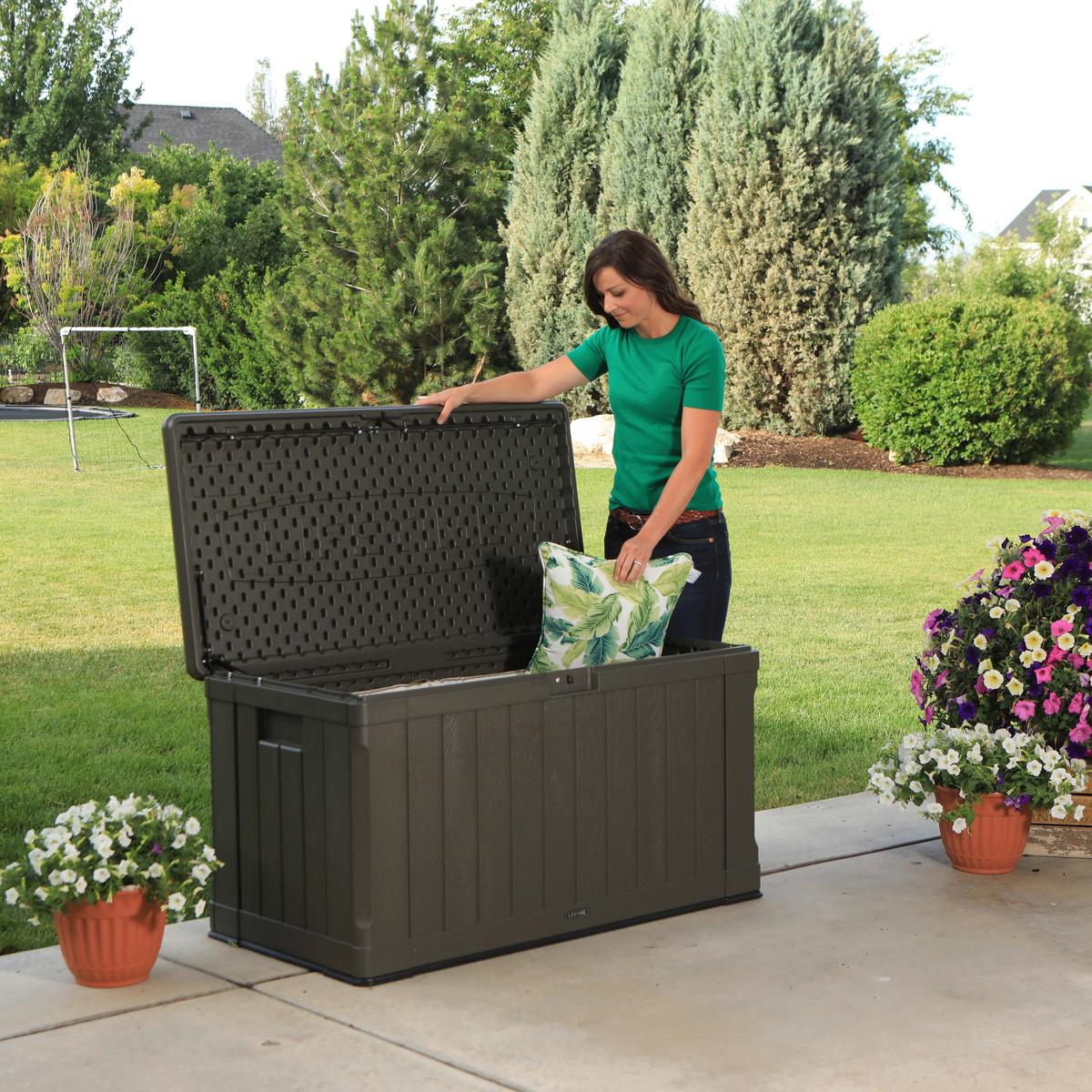 Kissenbox Wasserdicht Premium 128x67x64 cm 440l Braun - Braun, Basics, Kunststoff (128/67/64cm)