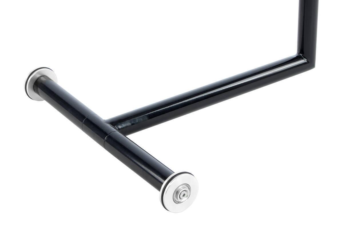 Beistelltisch Rund Servant Silberfarben/Weiß - Silberfarben/Schwarz, Basics, Glas/Metall (46/46/62cm) - Kayoom