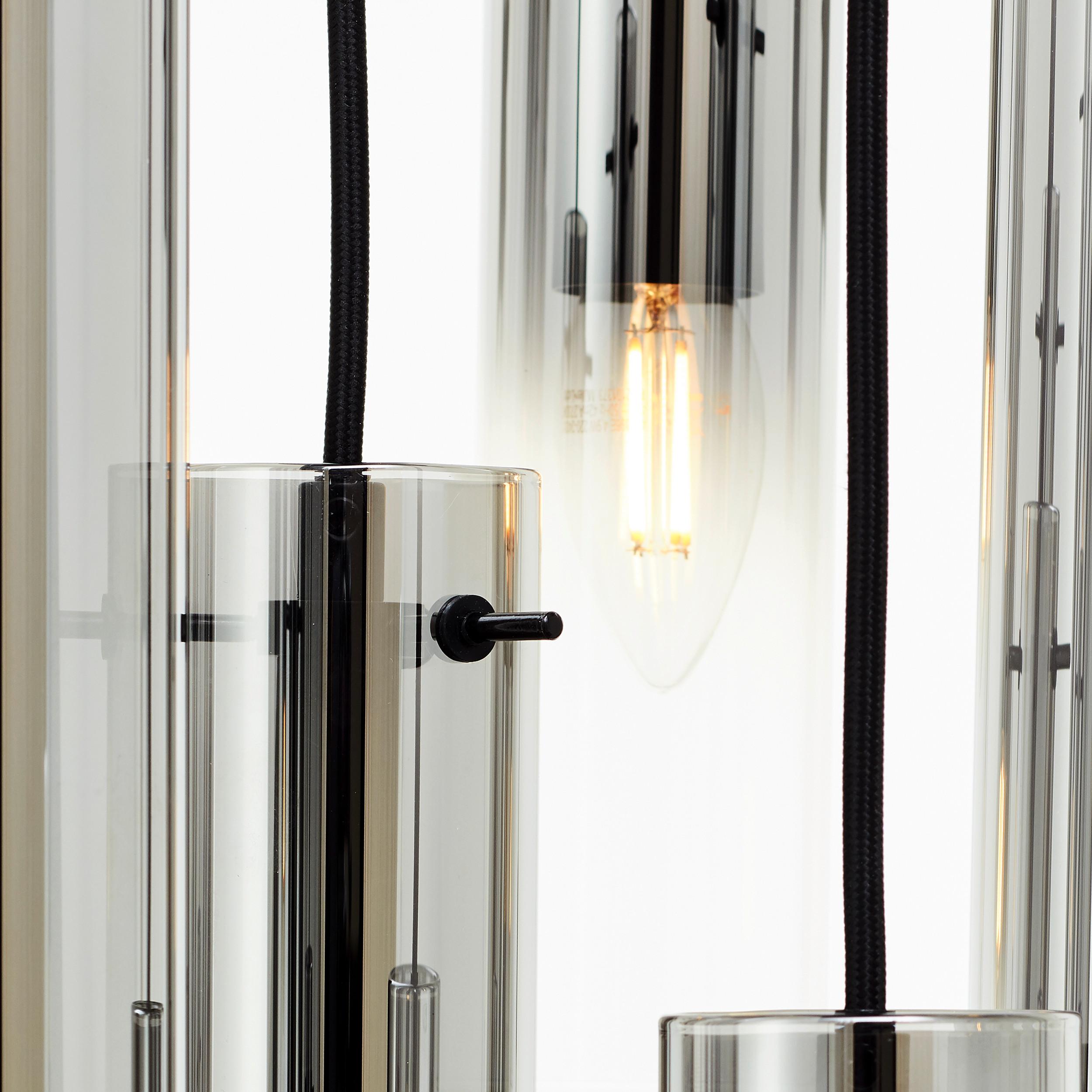 Hängeleuchte 99213/06 Glasini - Schwarz/Grau, Design, Glas/Metall (32/199cm) - Brilliant