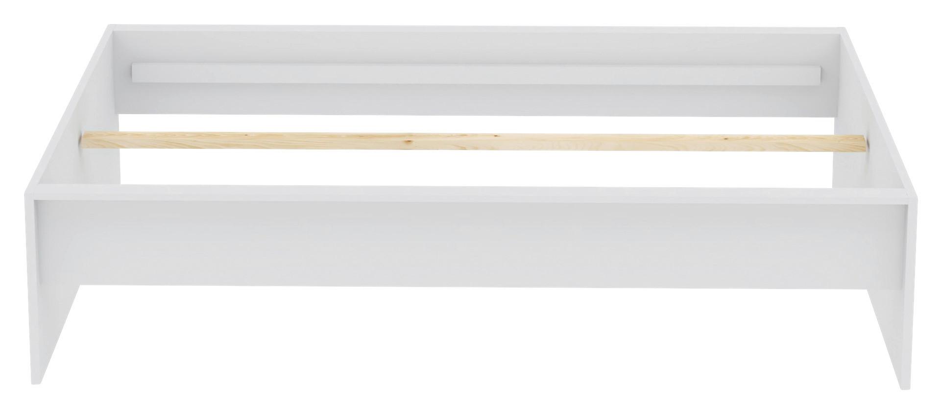 RÁM POSTELE UNIT 140 - bílá, Konvenční, kompozitní dřevo (140/200cm) - Ondega