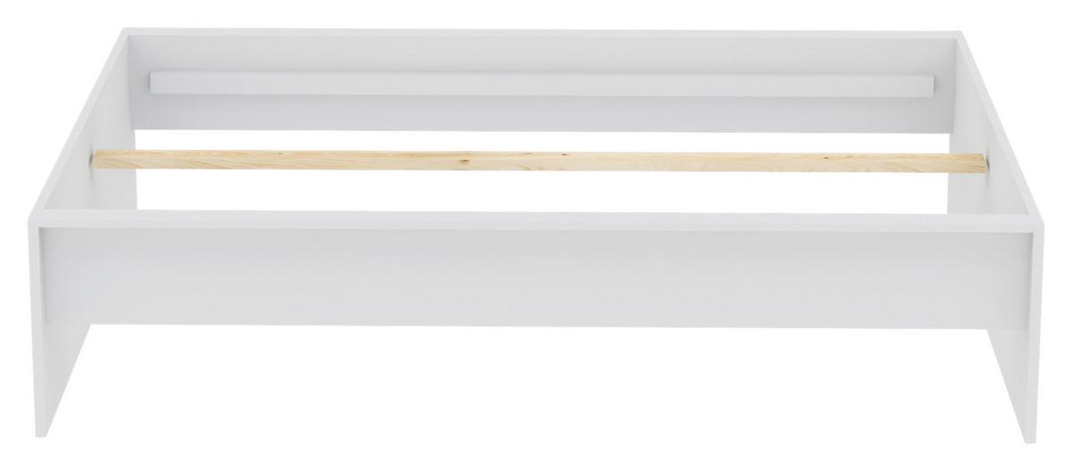 RÁM POSTELE UNIT 140 - bílá, Konvenční, kompozitní dřevo (140/200cm) - Ondega
