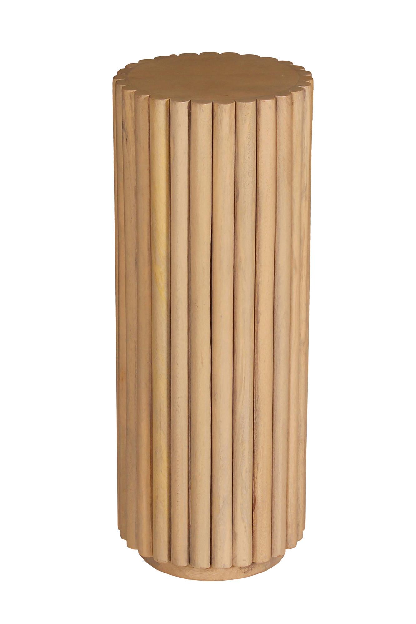 BLUMENSÄULE Naturfarben L: 25cm - Naturfarben, Design, Holz (25/25/66cm) - MID.YOU