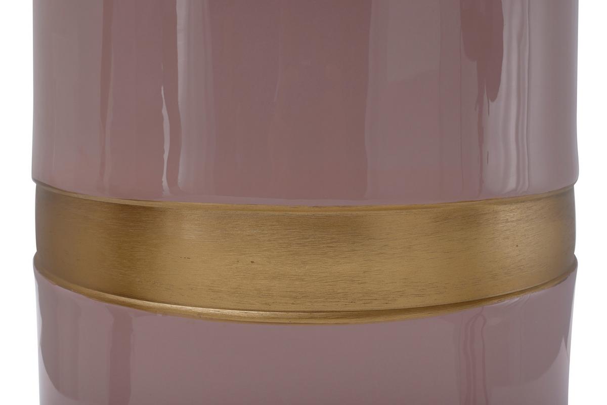 ODKLÁDACÍ STOLEK ART DECO - starorůžová/barvy zlata, Design, kov (36/47cm) - MID.YOU