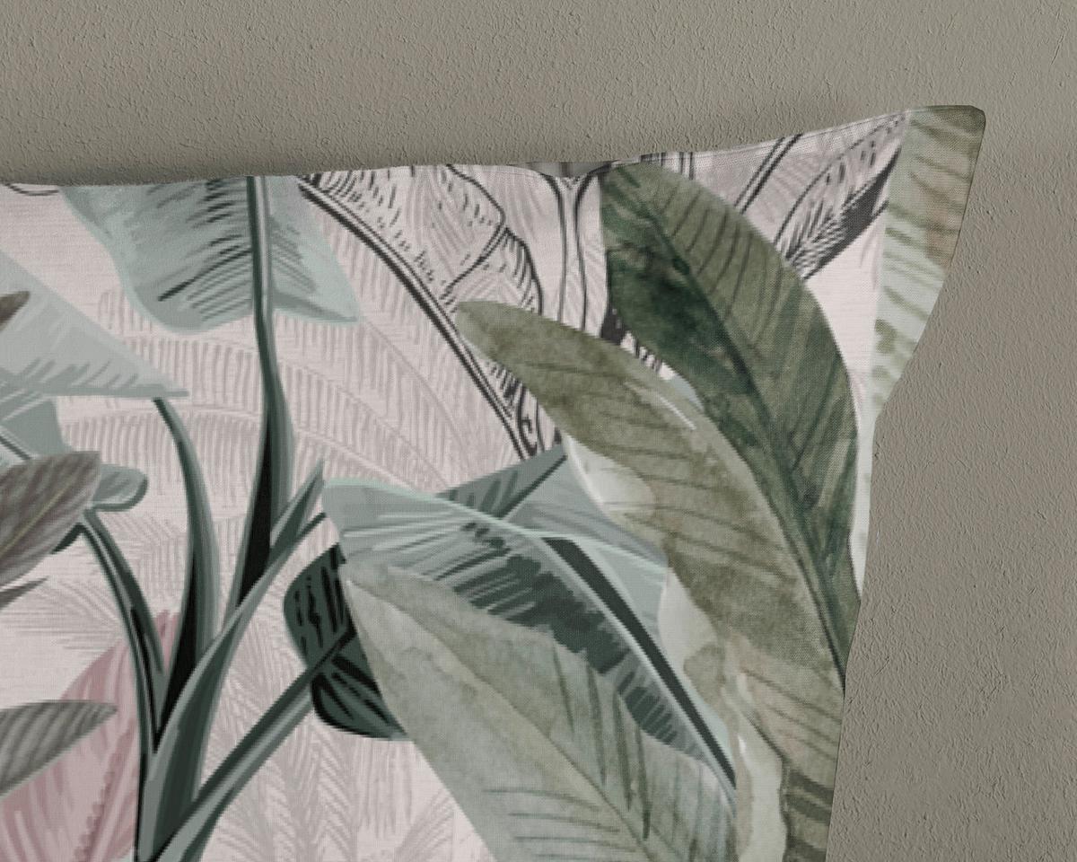 Wendebettwäsche Irene Grün Hellgrau 155x220cm - Jadegrün/Hellgrau, Design, Textil (155/220cm)