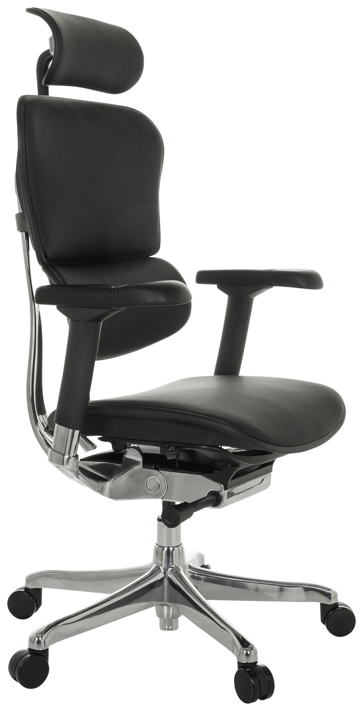 Drehstuhl Schwarz B: 78 cm - Silberfarben/Schwarz, MODERN, Leder/Kunststoff (78/117 - 136/64cm) - MID.YOU