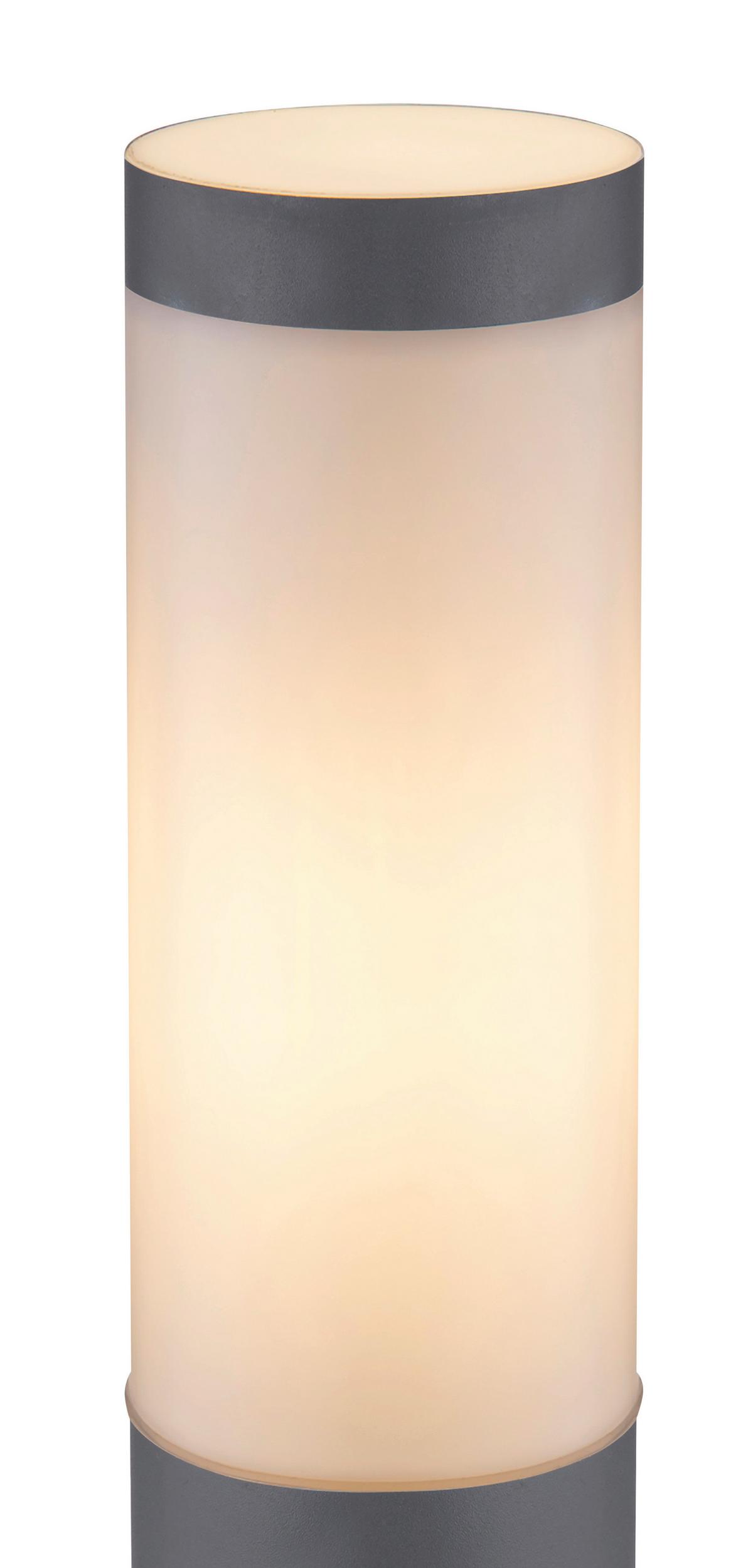 Außenleuchte Boston 60 Watt Edelstahl, Wandmontage - Anthrazit/Opal, Basics, Kunststoff/Metall (7,6/39cm) - Globo