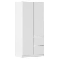 Drehtürenschrank Costa Weiß B: 91 Cm - Weiß, MODERN, Holzwerkstoff (91/197/54cm) - Rauch Möbel