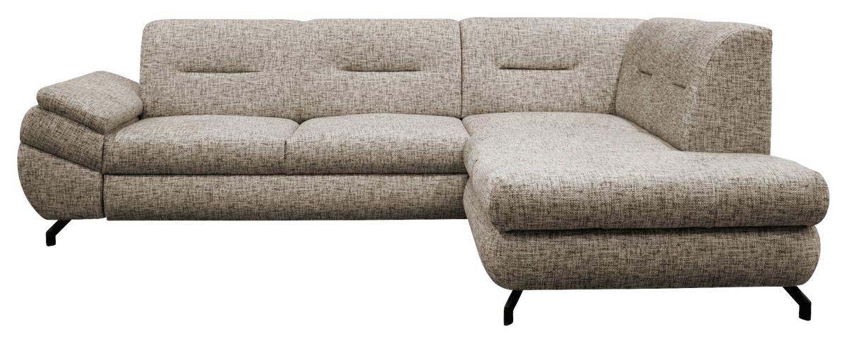 Ecksofa Imo Hellbraun 274x201 Cm - Hellbraun/Schwarz, Design, Textil (274/201cm) - MID.YOU