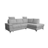 Rohová sedačka SARA L, pravá, sivočierna - čierna/sivá, Basics, kov/textil (250/189cm) - Ondega