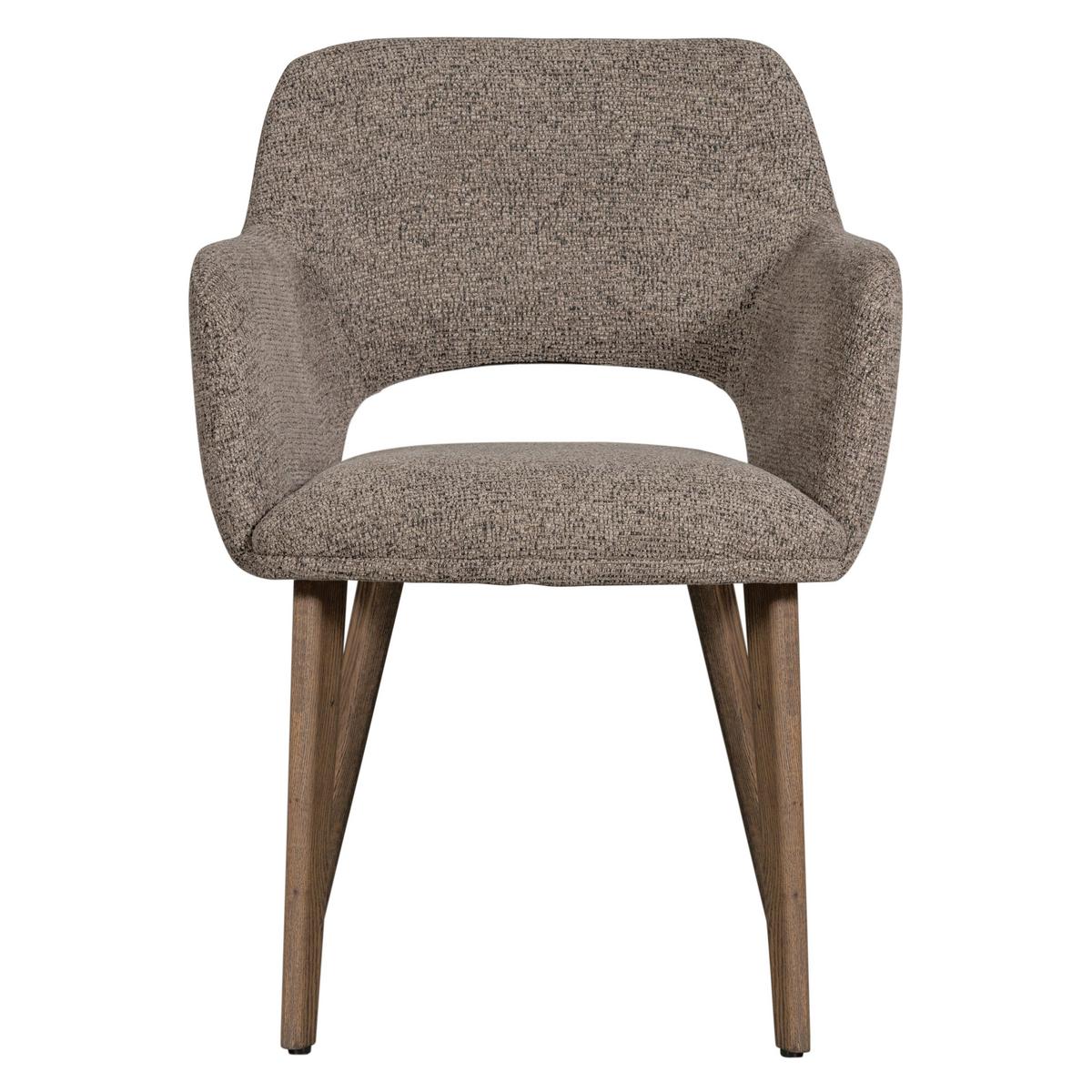 Armlehnstuhl-Set Murat Braun/Taupe B: 61cm - Taupe/Braun, MODERN, Holz/Textil (61/86/60cm) - Livetastic