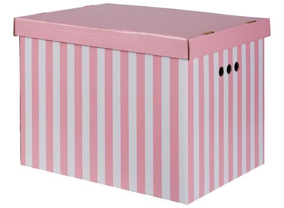 Box S Víkem Jimmy - bílá/růžová, karton (42/32/32cm) - Mömax modern living Box S Víkem Jimmy - bílá/růžová, karton (42/32/32cm) - Mömax modern living