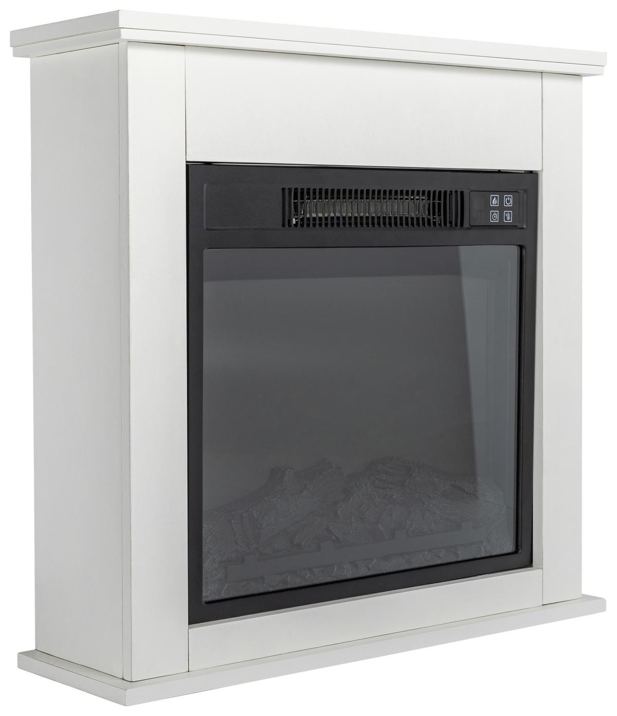 Elektrokamin Tempora 2000 W Weiß mit Fernbedienung - Weiß, Basics, Kunststoff/Metall (24/62,5/62,5cm)