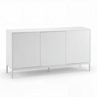 Široká komoda Amber biela MDF/Kov práškovaný - biela, Modern, kov/kompozitné drevo (150/80/40cm) - Bessagi Home