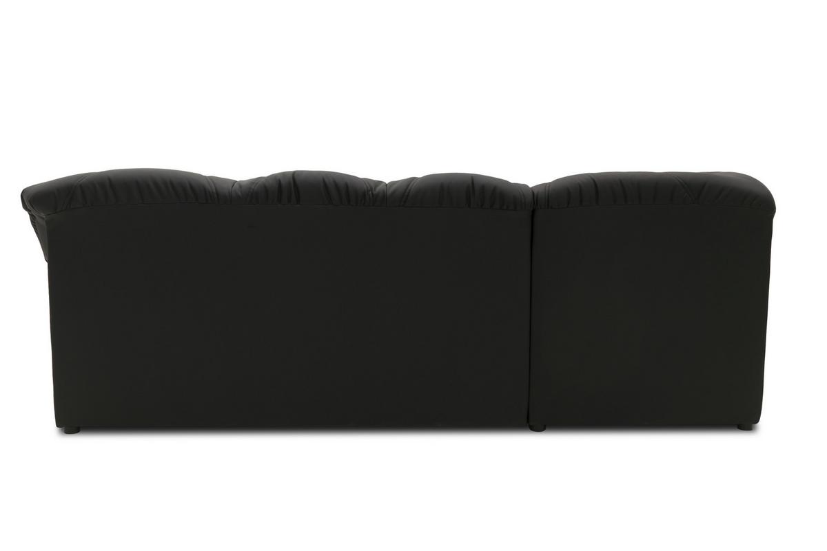 Ecksofa Mit Bettfunktion Papenburg Schwarz Lederlook - Schwarz, KONVENTIONELL, Textil (180/243cm) - MID.YOU