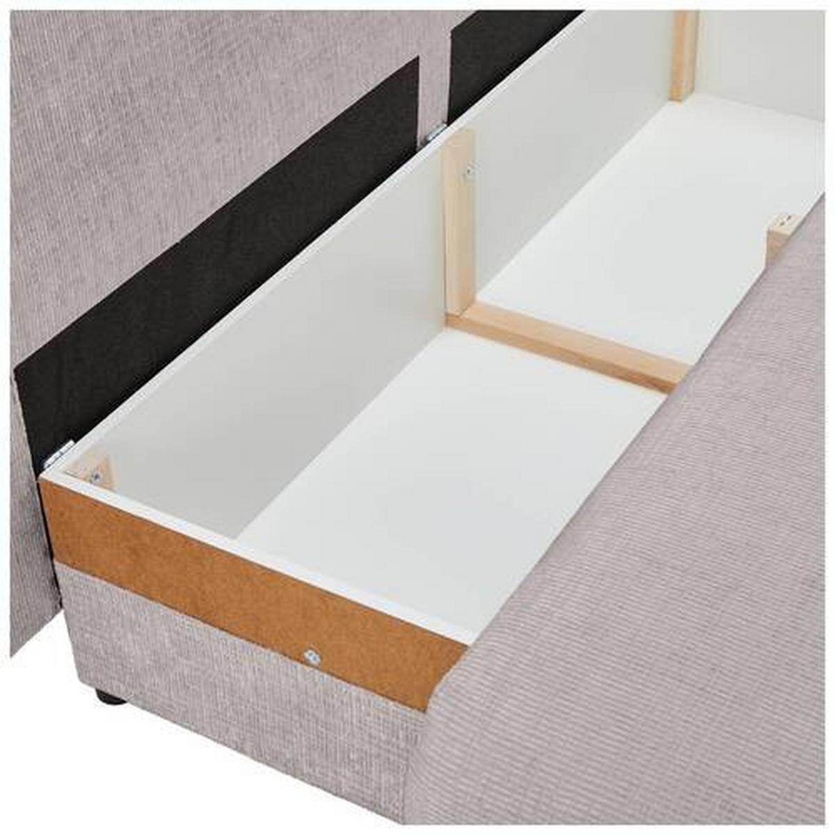 Schlafsofa Virgo - Beige/Schwarz, KONVENTIONELL, Textil (212/97/105cm) - MID.YOU