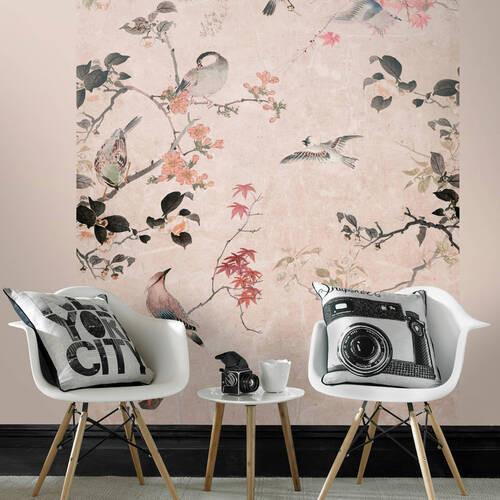 Fototapete Japanischer Garten - Multicolor/Rosa, Trend, Papier/Kunststoff (200/280cm)