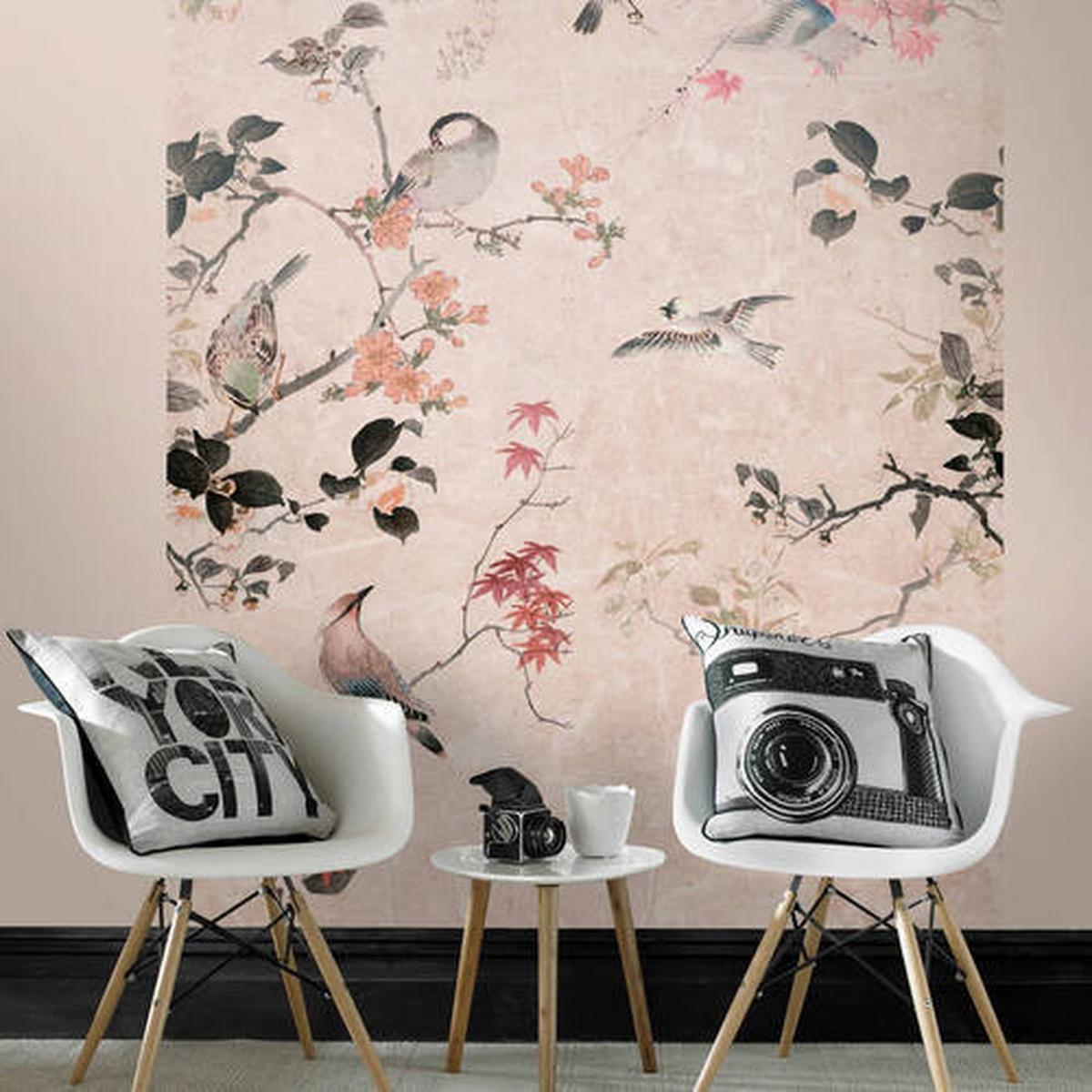 Fototapete Japanischer Garten - Multicolor/Rosa, Trend, Papier/Kunststoff (200/280cm)
