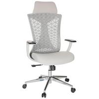 Drehstuhl Faleo w mit Wippfunktion Hellgrau - Silberfarben/Hellgrau, Basics, Kunststoff/Textil (67/115/69cm) - MID.YOU